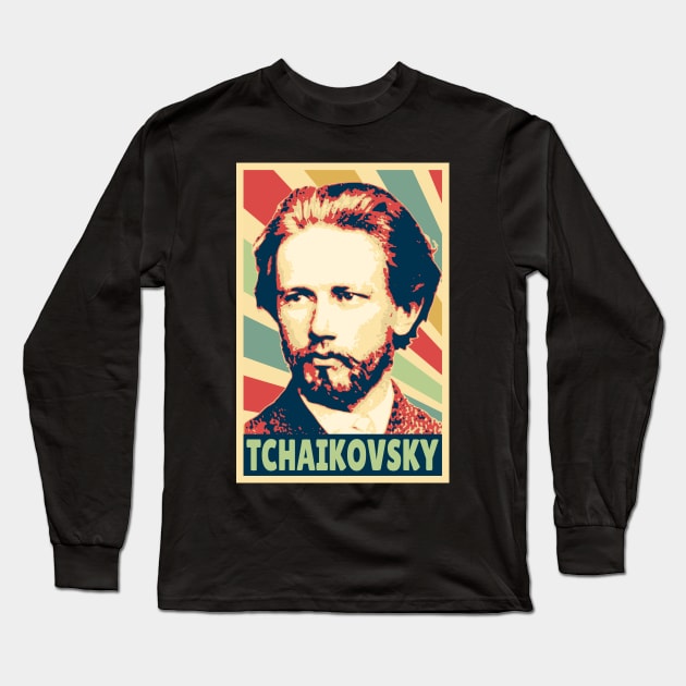 Tchaikovsky Vintage Colors Long Sleeve T-Shirt by Nerd_art